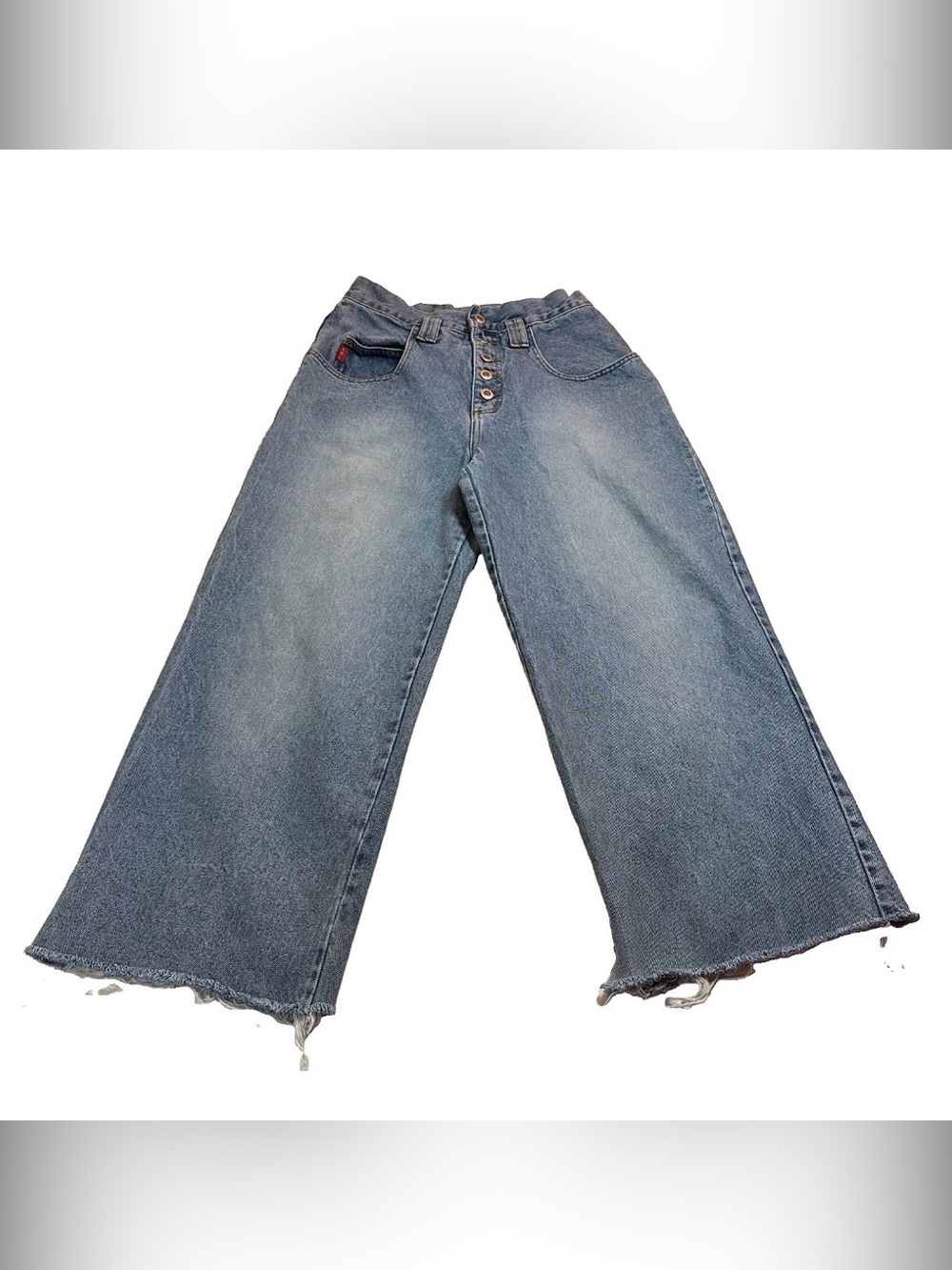 Vintage LEI Wide Leg Barrel Jeans High Rise Mom Distressed Blue Denim Y2K 90s 11